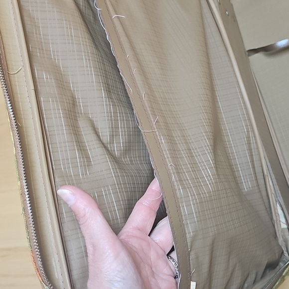 Vintage 70s Floral Mid Century Modern Travel Weekend Bag Small Suitcase - Picture 15 of 16